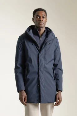 Parka técnica com capuz de areia