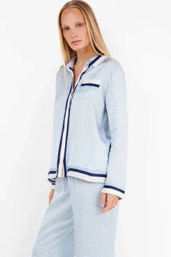Pijama camiseiro estampado com monograma