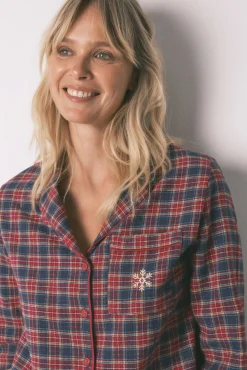 Pijama camiseiro xadrez 100% algodão