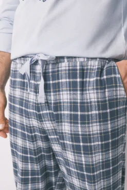 Pijama comprido 100% algodão azul Coyote