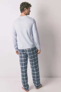 Pijama comprido 100% algodão azul Coyote