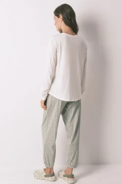 Pijama comprido 100% algodão Mafalda branco