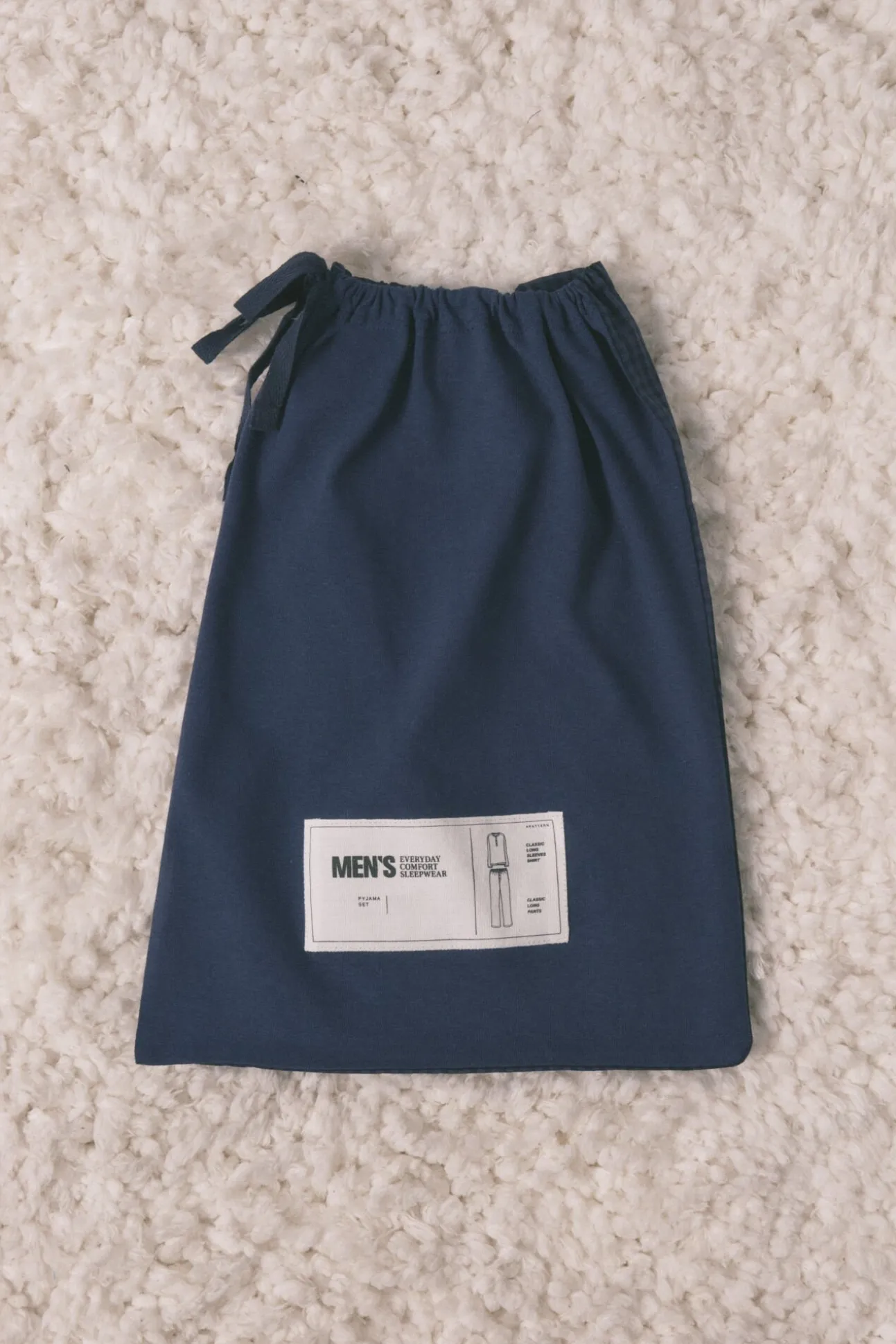 Pijama comprido, 100% algodão, xadrez azul