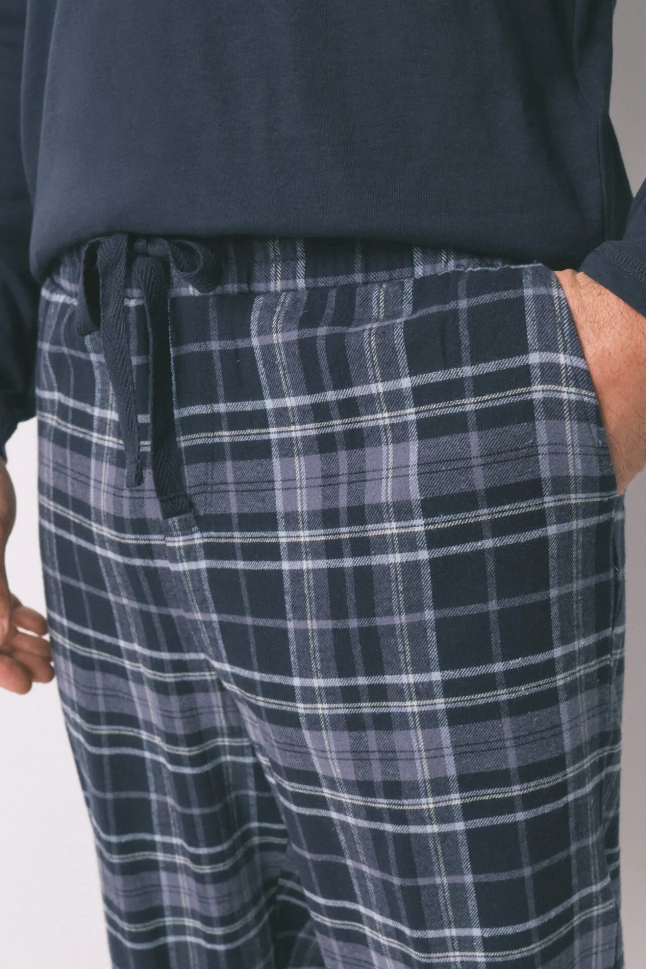 Pijama comprido, 100% algodão, xadrez