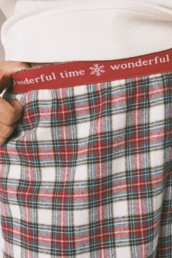 Pijama comprido 100% algodão xadrez