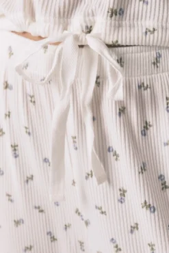 Pijama comprido canelado Mafalda branco