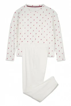 Pijama comprido com flores