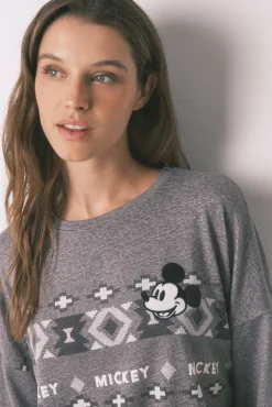 Pijama comprido de malha malha Mickey