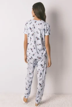 Pijama comprido de manga curta super macio do Snoopy
