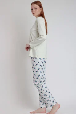 Pijama comprido estampado Stitch para mulher