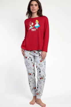 Pijama comprido estampado Alicia Wonderland mulher