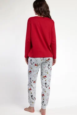 Pijama comprido estampado Alicia Wonderland mulher