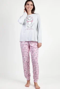 Pijama comprido estampado gato Marie Disney