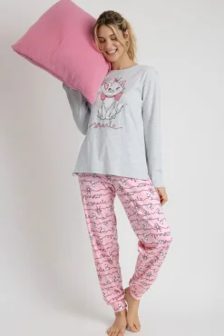 Pijama comprido estampado gato Marie Disney
