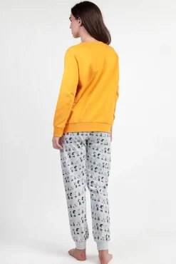 Pijama comprido felpa Snoopy&Friends para mulher