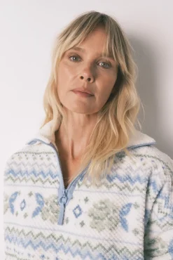 Pijama comprido longo jacquard polar