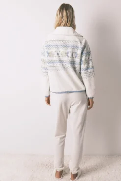 Pijama comprido longo jacquard polar
