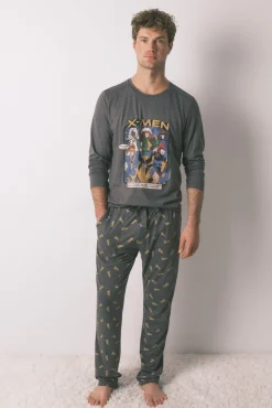 Pijama comprido masculino 100% algodão X Men