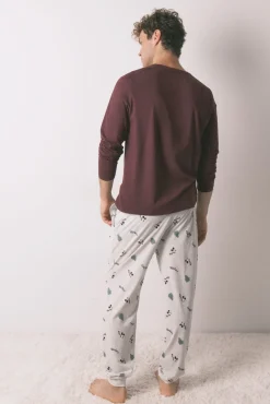 Pijama comprido masculino Mickey Mouse 100% algodão