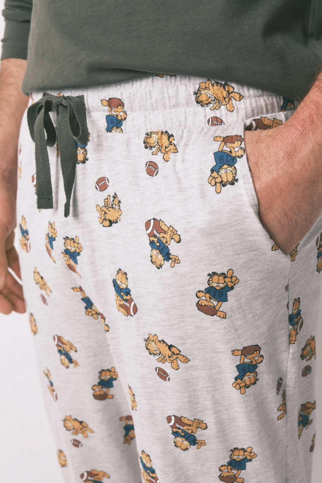 Pijama comprido masculino "Garfield" 100% algodão