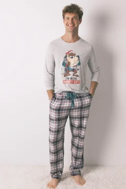 Pijama comprido masculino 100% algodão "Taz"
