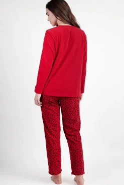 Pijama comprido micropolar 101 Dálmatas para mulher