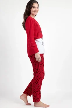 Pijama comprido micropolar 101 Dálmatas para mulher