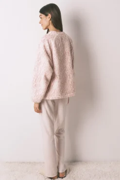 Pijama comprido pelo rosa