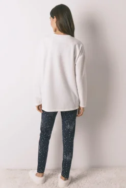 Pijama comprido polar estampado