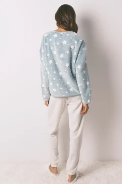 Pijama comprido polar mousse estrelas