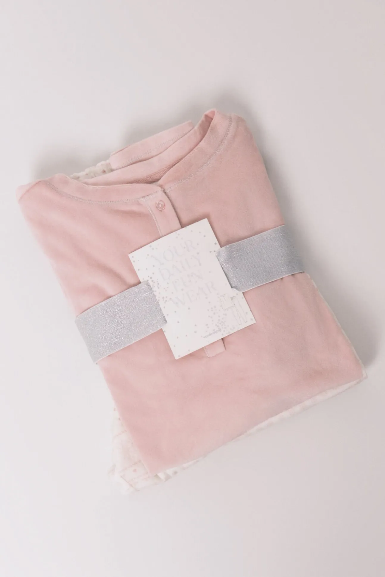Pijama comprido polar suave rosa
