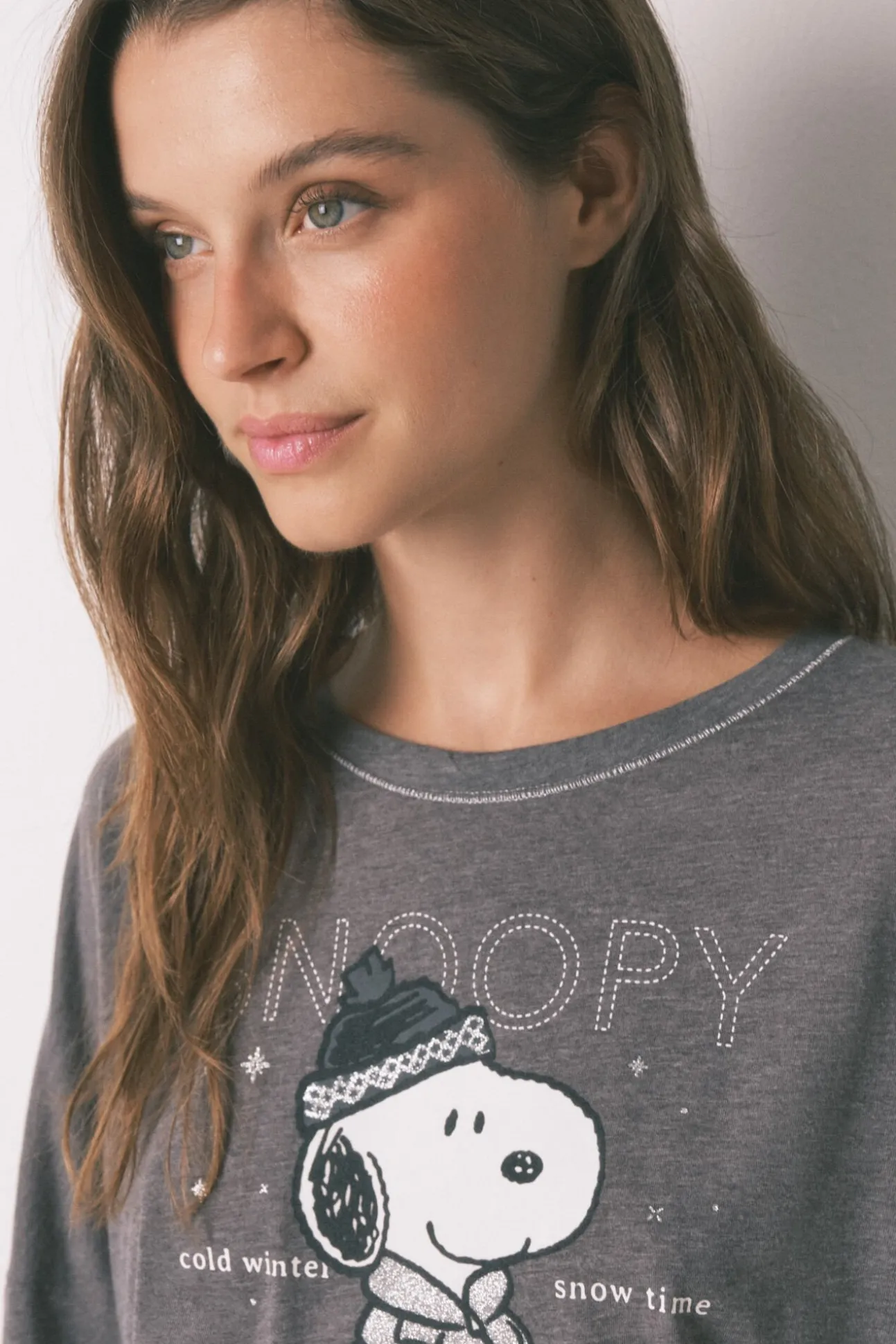 Pijama comprido Snoopy 100% algodão