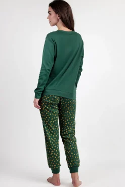 Pijama comprido Snoopy 100% algodão para mulher