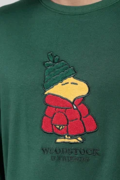 Pijama comprido Snoopy 100% algodão para homem