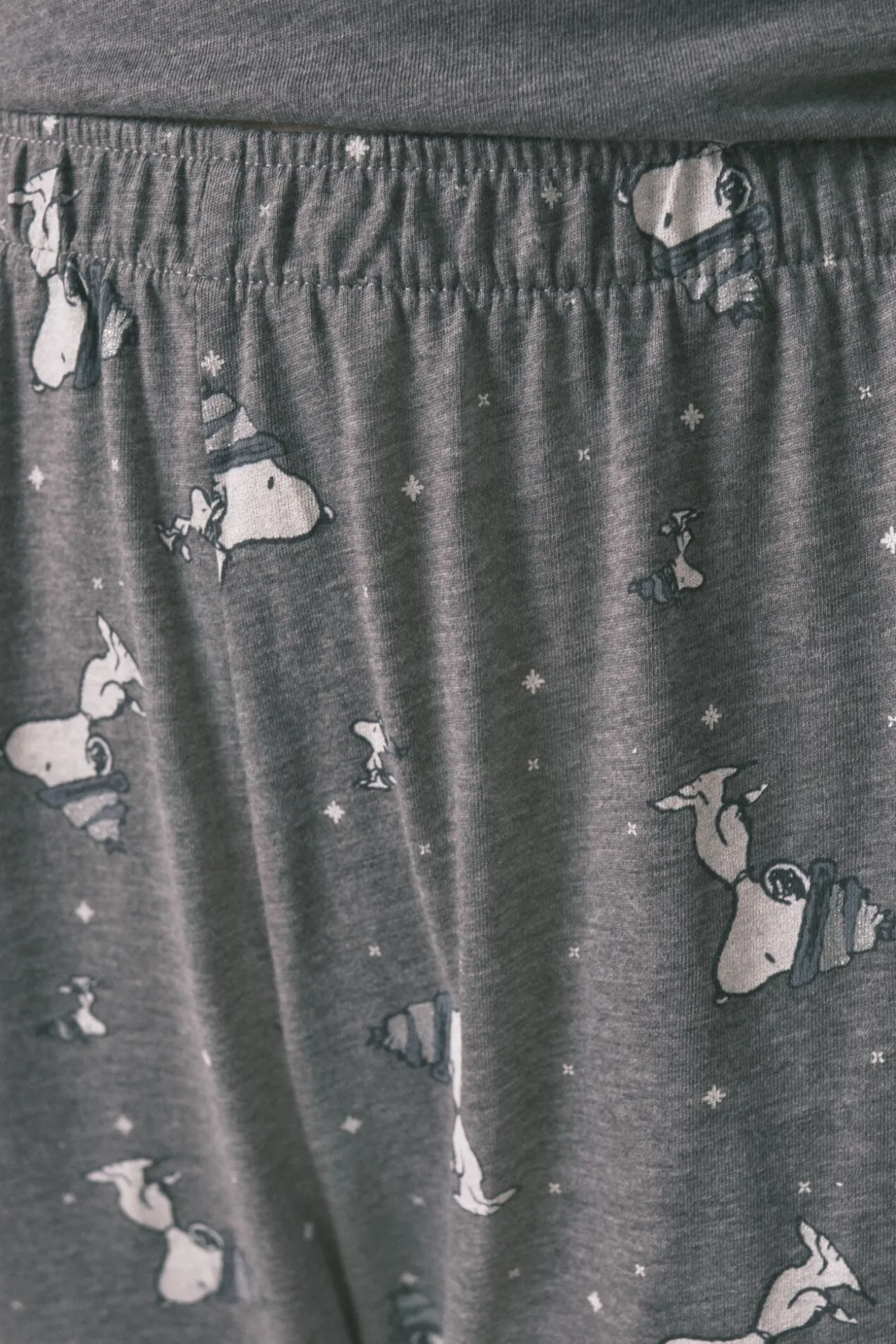 Pijama comprido Snoopy 100% algodão manga longa e curta