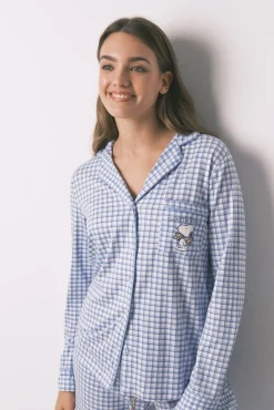 Pijama Comprido Snoopy Vichy