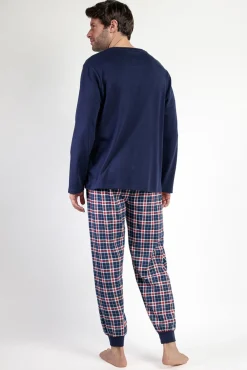 Pijama comprido Snoopy xadrez 100% algodão