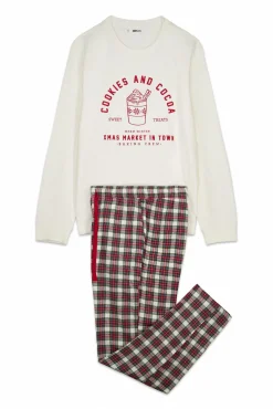 Pijama de homem comprido 100% algodão xadrez