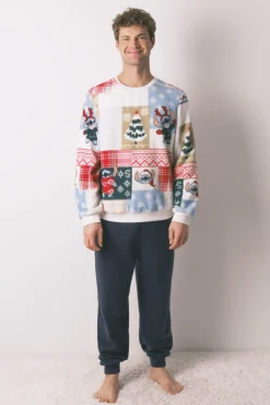 Pijama de polar masculino Stitch