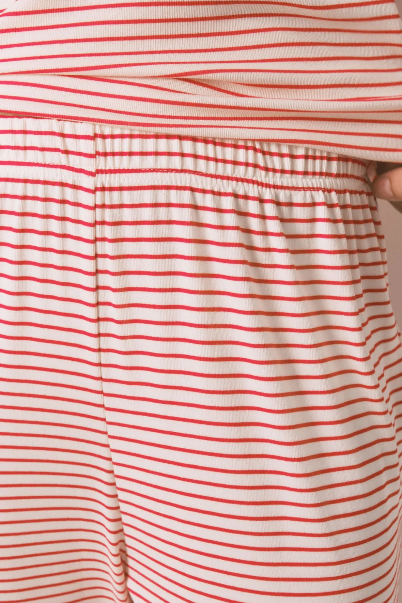 Pijama longo malha extra macia listrado Mafalda