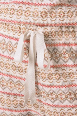 Pijama longo textura waffle felpudo com faixas Mafalda