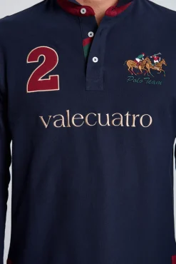 Polo azul marinho modelo cavalo