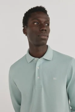 Polo básico de manga comprida