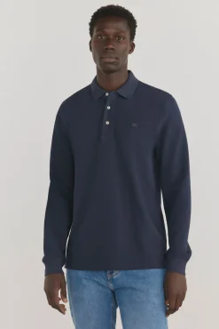 Polo básico de manga comprida