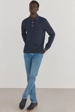 Polo básico de manga comprida