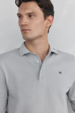Polo básico de manga comprida