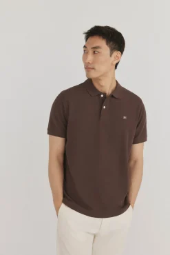 Polo básico regular em piqué