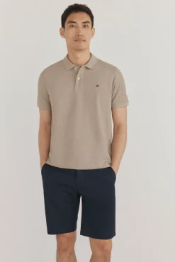 Polo básico regular em piqué