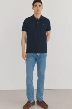 Polo básico regular em piqué