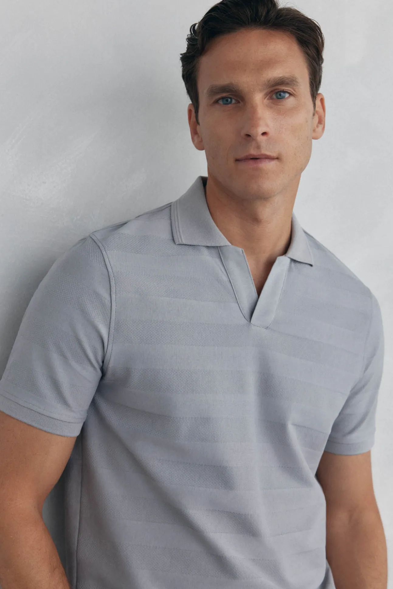Polo estrutura jacquard